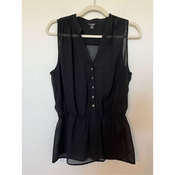 Guess Chiffon Sleeveless Blouse - Picture 1 of 5